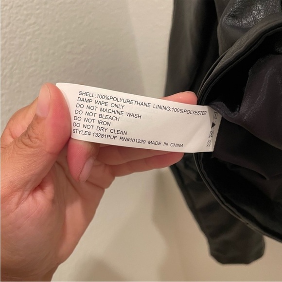 Ashley by 26 International Faux Leather Moto Jacket – Size Small - Picture 7 of 8